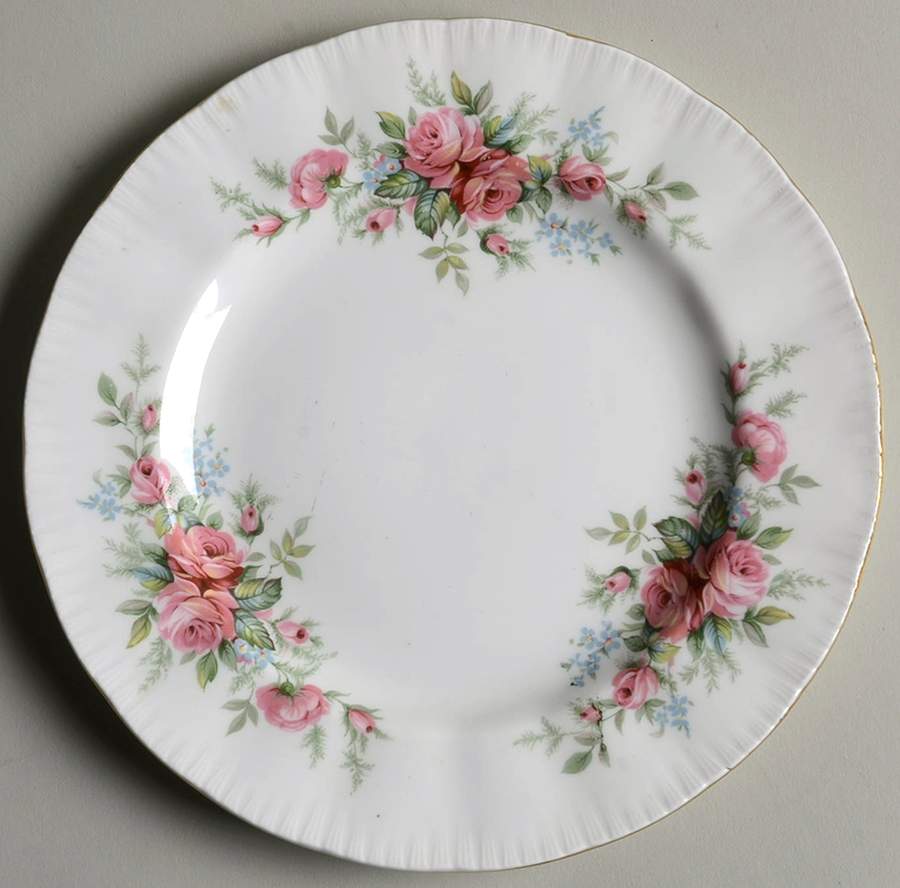 Rambling Rose (Scalloped, Crimped) Bread & Butter Plate by Royal Standard-1