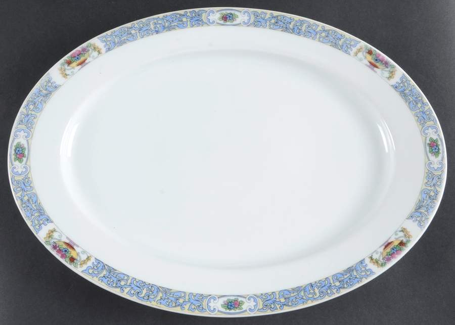 ROB474 14" Oval Serving Platter by Royal Bayreuth-1