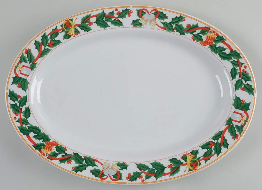 Christmas Morning 14" Oval Serving Platter by Royal Majestic-1