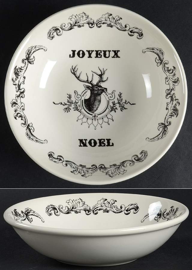 Joyeux Noel Coupe Cereal Bowl by Royal Stafford-1