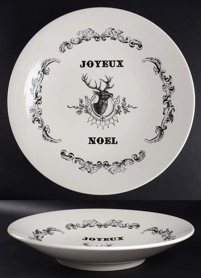 Joyeux Noel 13" Shallow Round Bowl by Royal Stafford-1