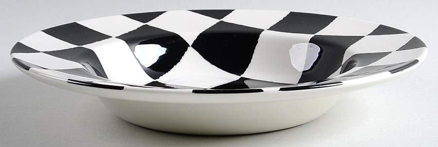 Chequers Large Rim Soup Bowl by Royal Stafford-1