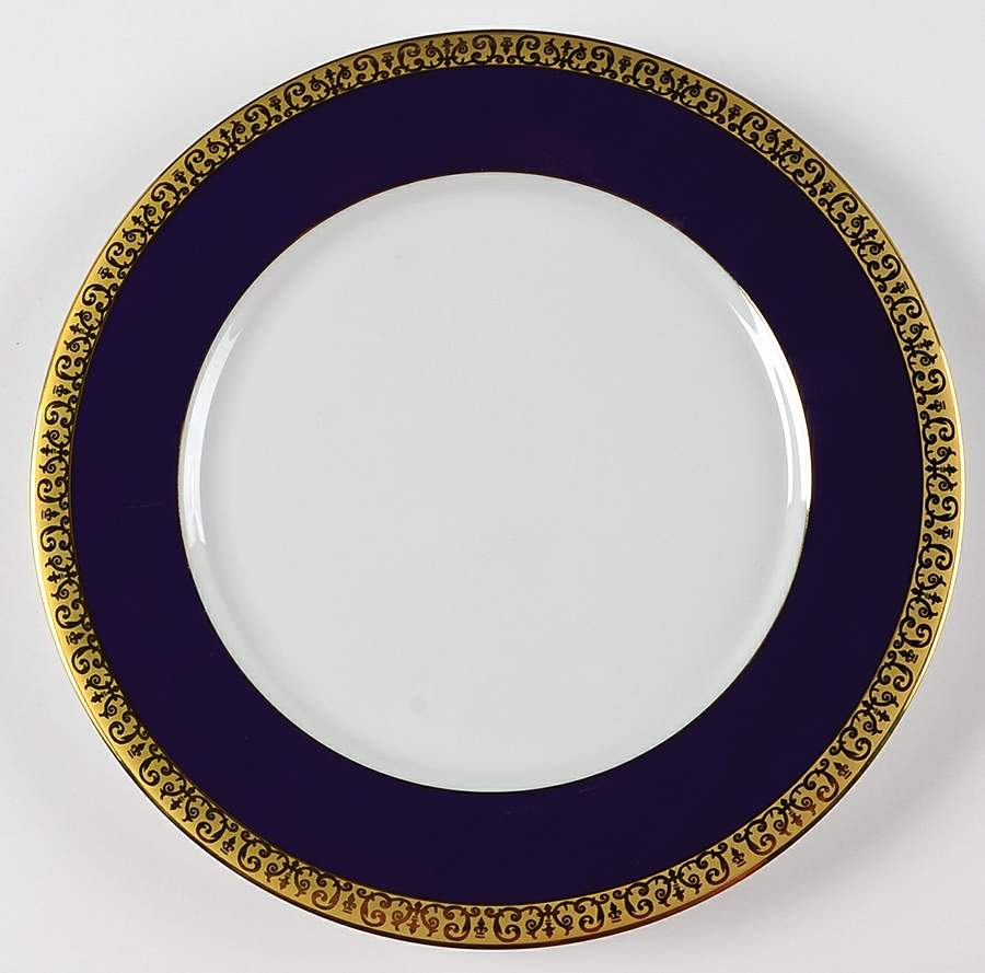 Gold Buffet Cobalt Blue Dinner Plate by Royal Gallery-1