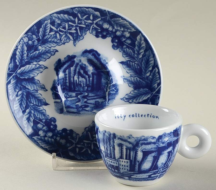 Illy Collection 2005 Flat Demitasse Cup & Saucer Set by Rosenthal - Continental-1