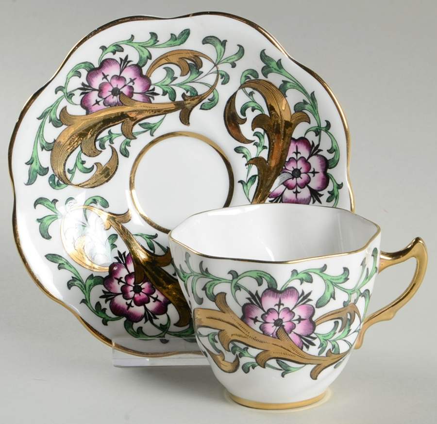 5144-R Flat Cup & Saucer Set by Rosina-Queens-1