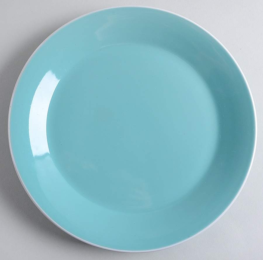 Angled Rim Sunbleached Turquoise Dinner Plate by Room Essentials-1