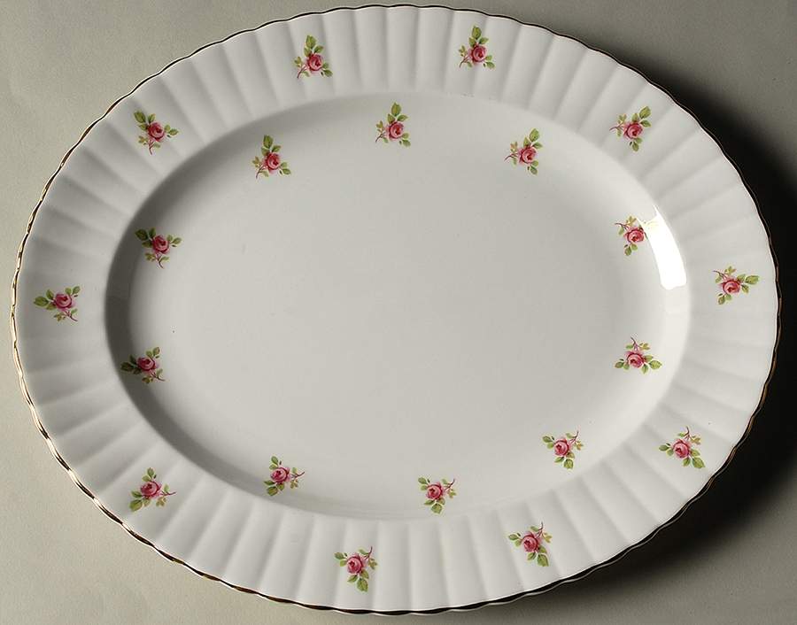 Scattered Rose 13" Oval Serving Platter by Royal Stafford-1