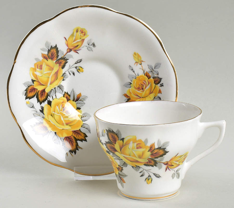 329 Flat Cup & Saucer Set by Rosina-Queens-1