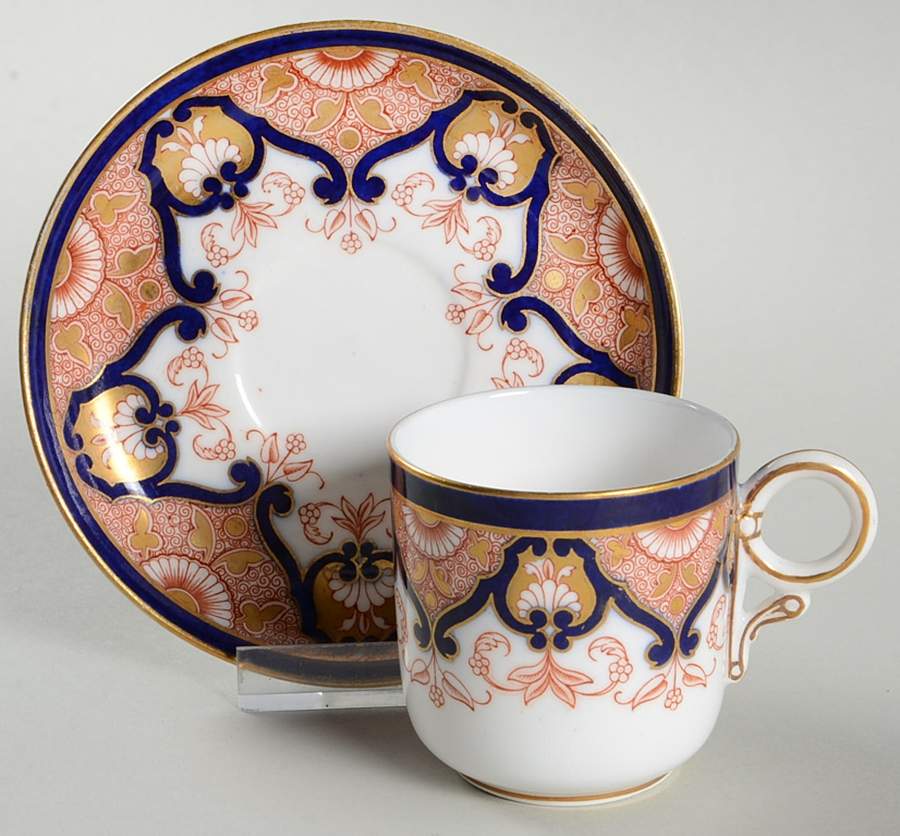 RW306 Flat Demitasse Cup & Saucer Set by Royal Worcester-1