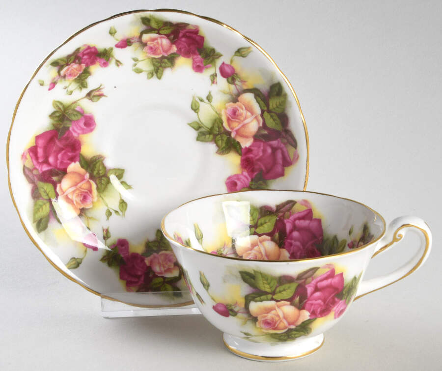 4036A Footed Cup & Saucer Set by Royal Chelsea-1