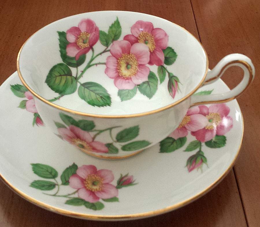 RCH53 Footed Cup & Saucer Set by Royal Chelsea-1