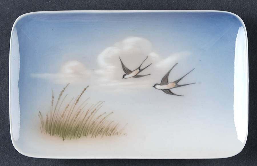 Swallows 6" Rectangular Ashtray by Royal Copenhagen-1