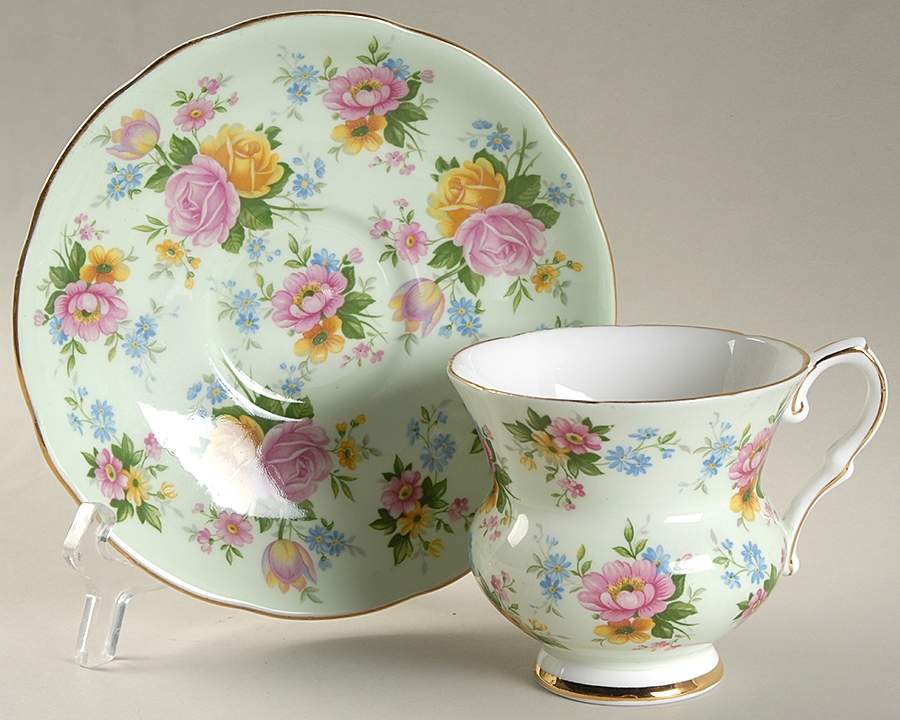 RST229 Footed Cup & Saucer Set by Royal Stafford-1