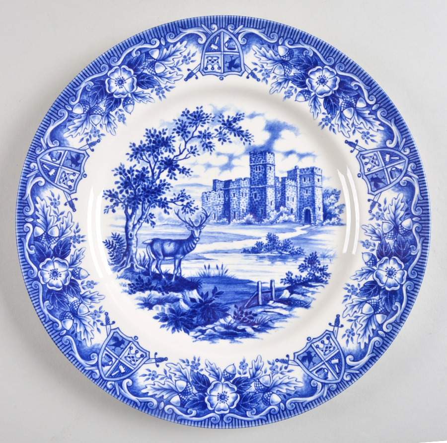 Monarch of the Castle Blue Dinner Plate by Royal Stafford-1