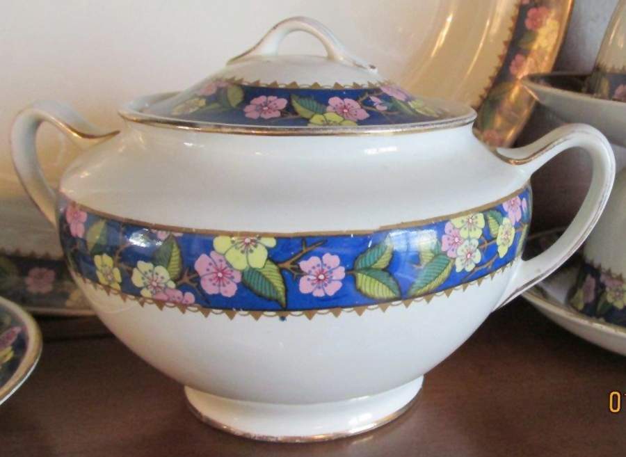 Thalia Sugar Bowl & Lid by Royal Bassett (England)-1