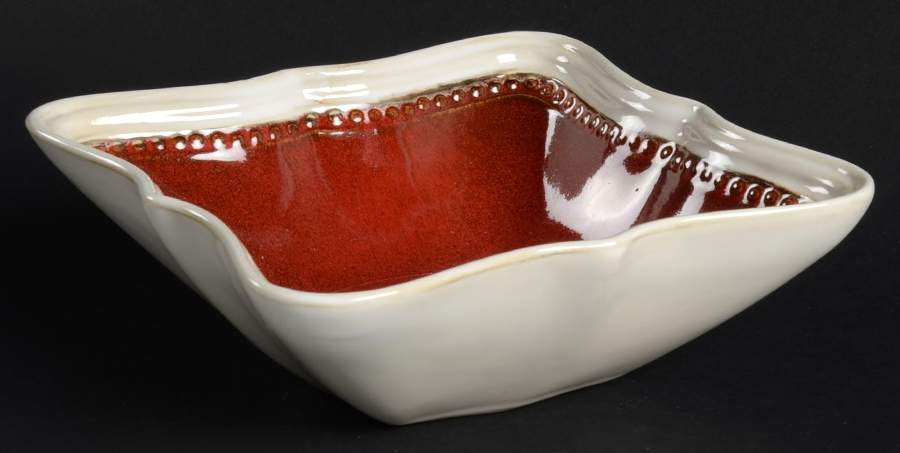 Cortona Red Soup/Cereal Bowl by Roscher & Co-1
