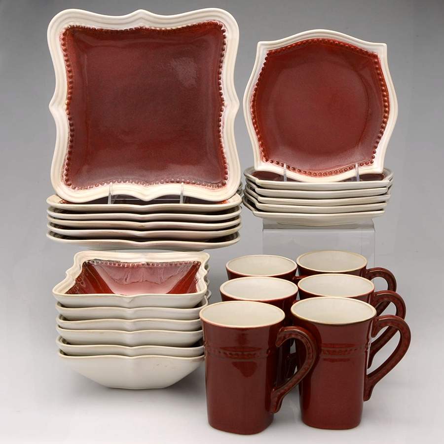 Cortona Red 24 Piece Set by Roscher & Co-1