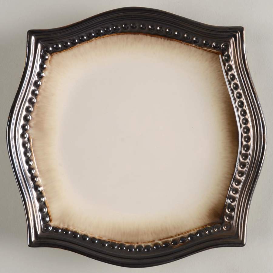 Cortona Metallic Square Salad Plate by Roscher & Co-1
