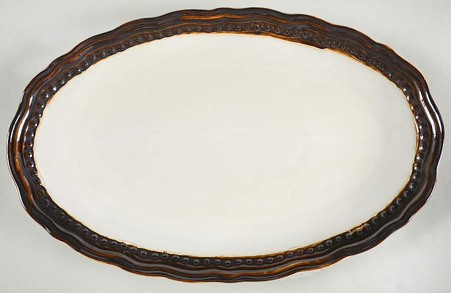 Cortona Metallic 14" Oval Serving Platter by Roscher & Co-1