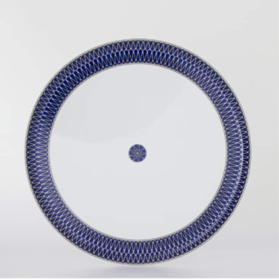 Blue Star 11" Deep Round Platter by Royal Limoges-1