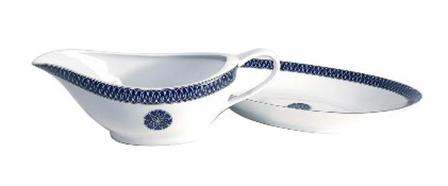 Blue Star Gravy Boat by Royal Limoges-1