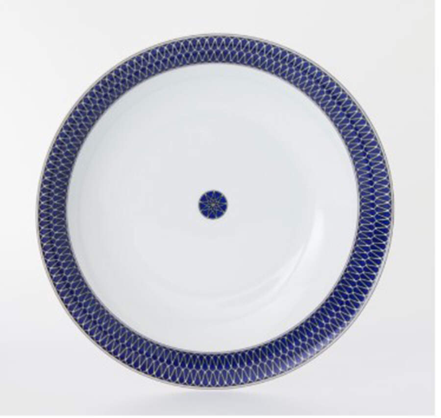 Blue Star Cake Plate by Royal Limoges-1