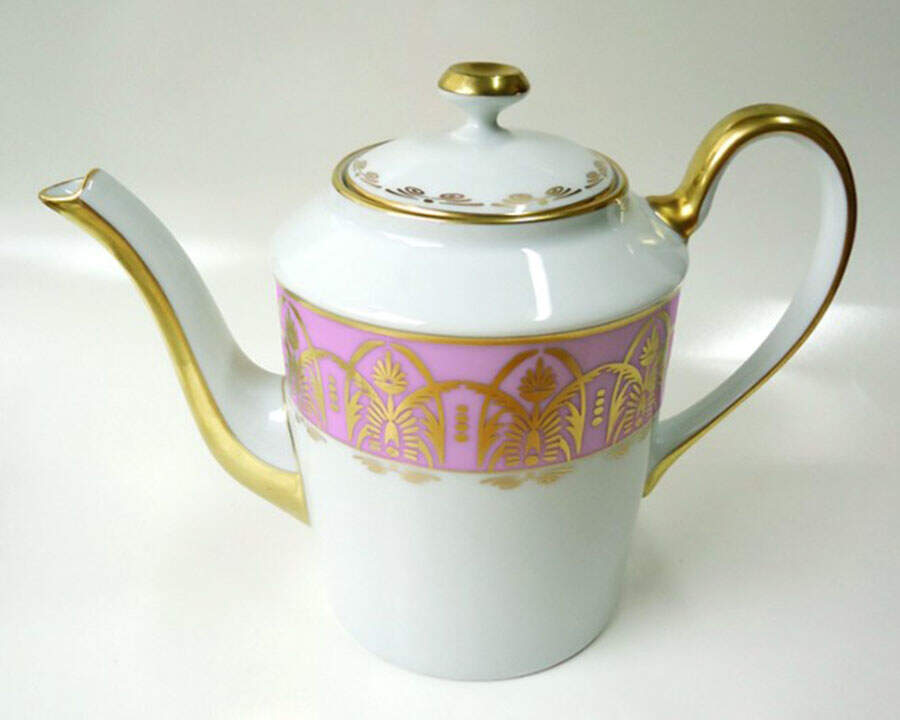 Oasis Purple Teapot & Lid by Royal Limoges-1