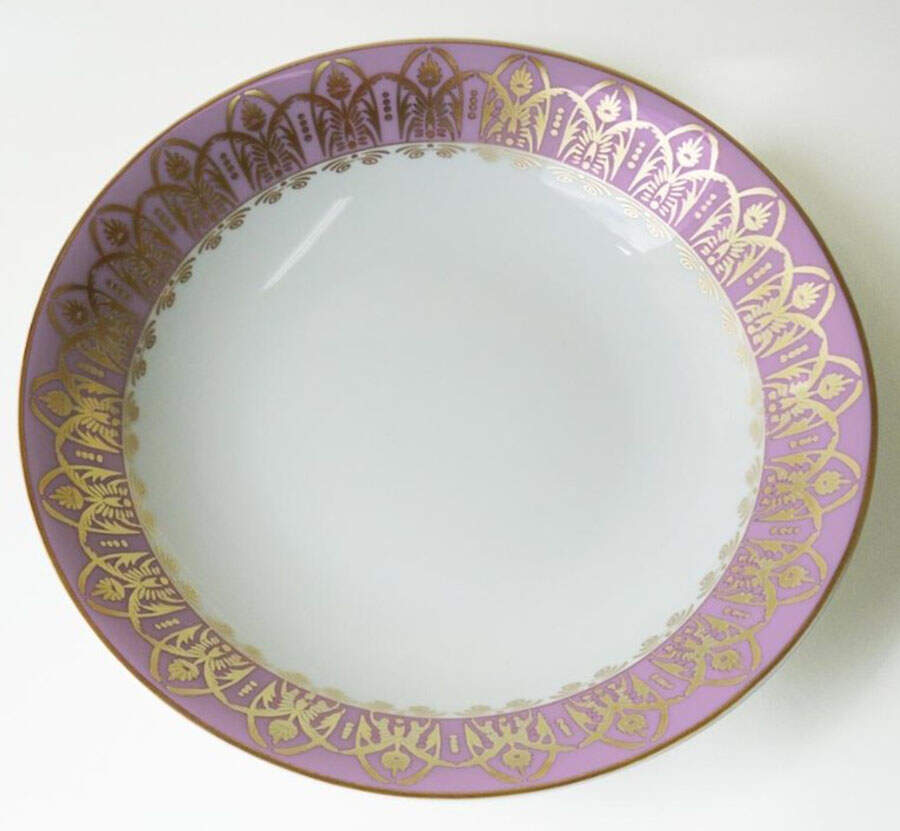 Oasis Purple 11" Deep Round Platter by Royal Limoges-1