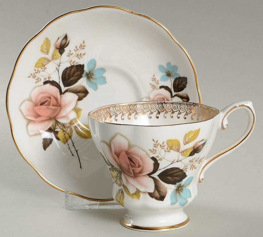 1586 Footed Cup & Saucer Set by Royal Grafton-1