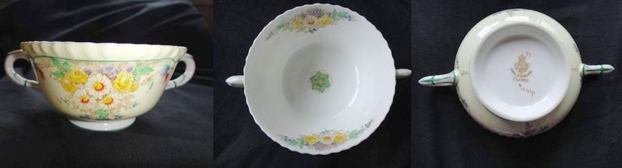 Flores Footed Bouillon Cup by Royal Worcester-1