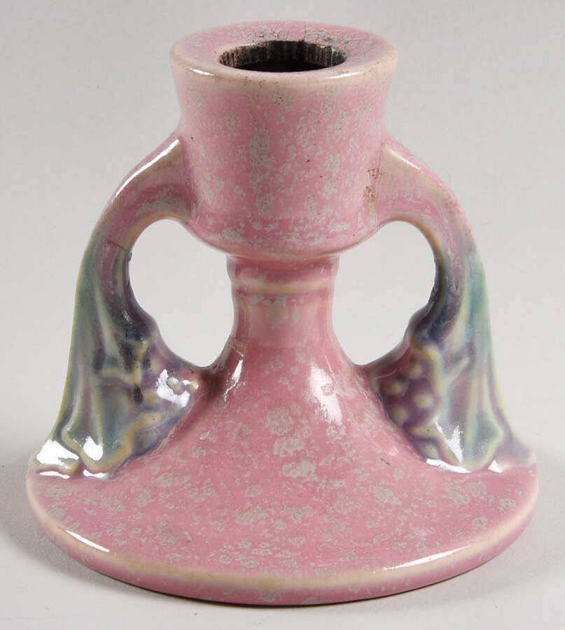 Tuscany Pink 3" Candlestick by Roseville-1