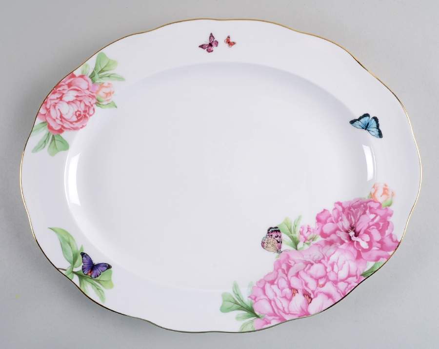 Friendship 13" Oval Serving Platter by Royal Albert-1