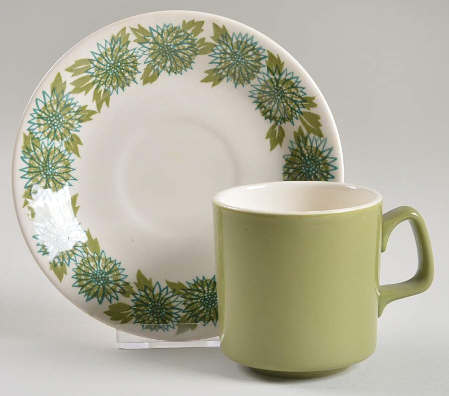 Boutonniere Flat Cup & Saucer Set by Royal (USA)-1