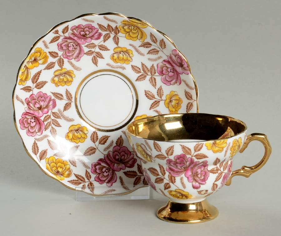 4997-BR Footed Cup & Saucer Set by Rosina-Queens-1