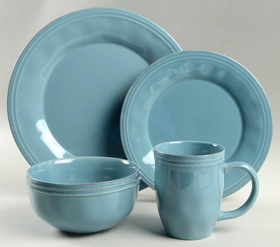 Cucina Agave Blue 4 Piece Place Setting by Rachael Ray-1