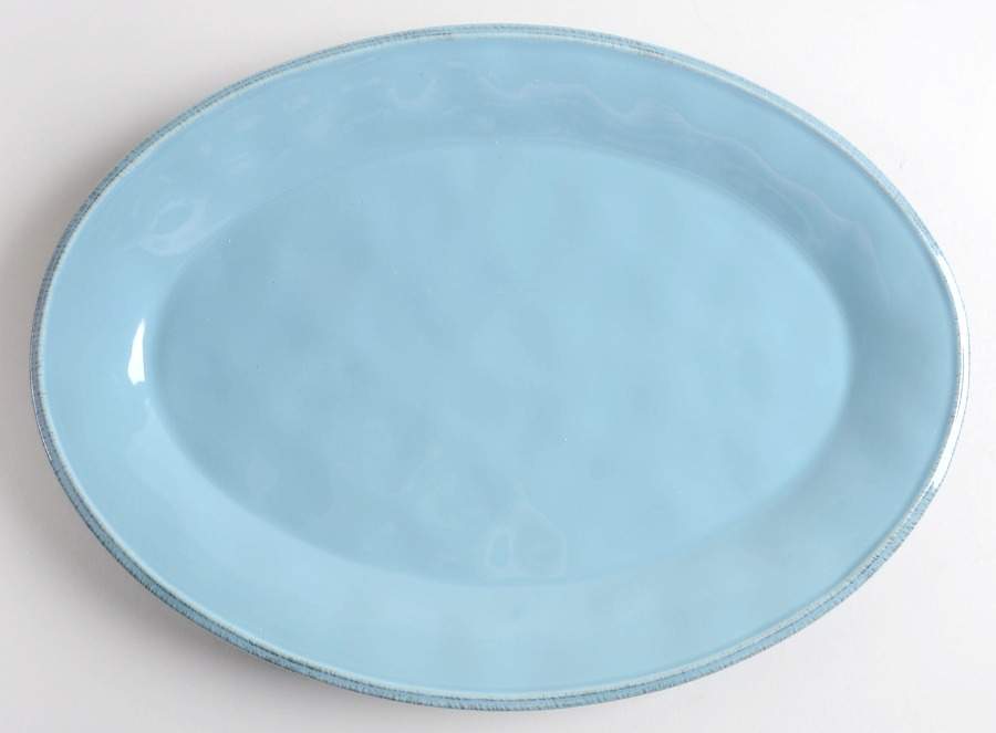 Cucina Agave Blue 14" Oval Serving Platter by Rachael Ray-1