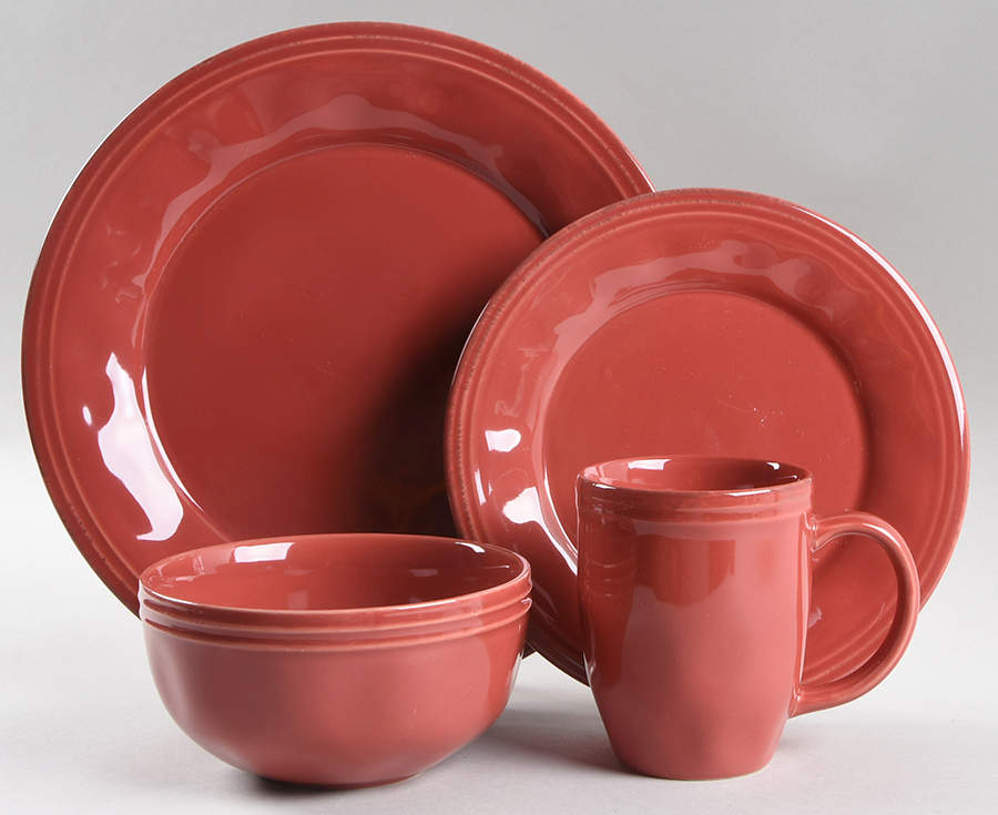 Cucina Cranberry Red 4 Piece Place Setting by Rachael Ray-1