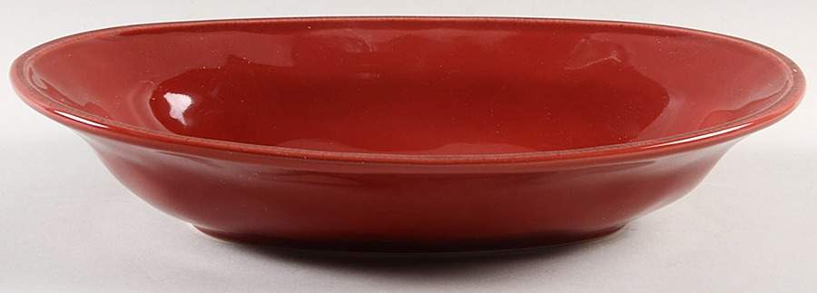 Cucina Cranberry Red 12" Oval Serving Bowl by Rachael Ray-1