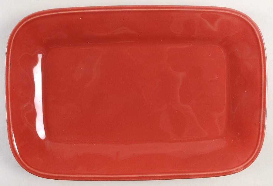Cucina Cranberry Red 12" Rectangular Serving Platter by Rachael Ray-1