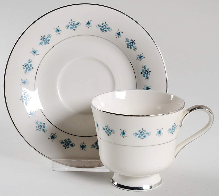Allure Footed Cup & Saucer Set by Royal Castle-1