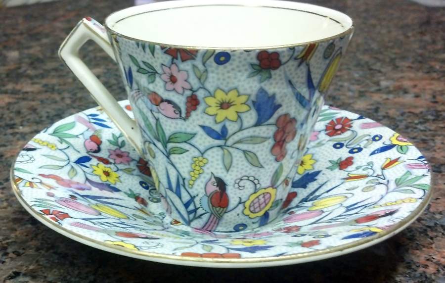 RWI234 Flat Cup & Saucer Set by Royal Winton-1