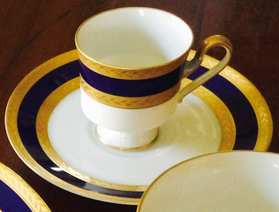 ROT330 Footed Demitasse Cup & Saucer Set by Royal Tettau-1