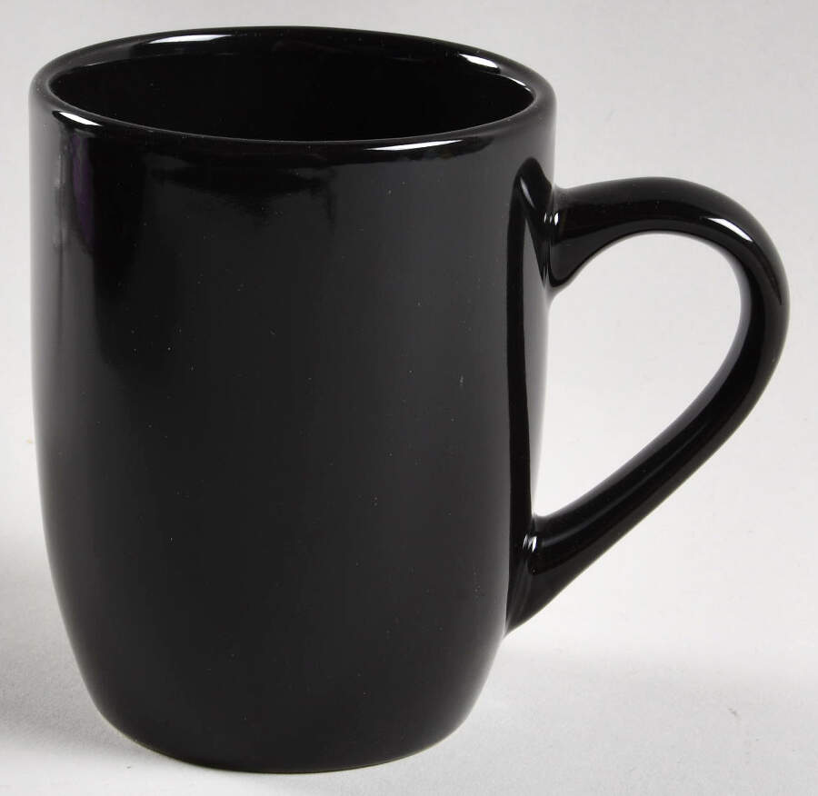 Solid Black Mug by Royal Norfolk-1