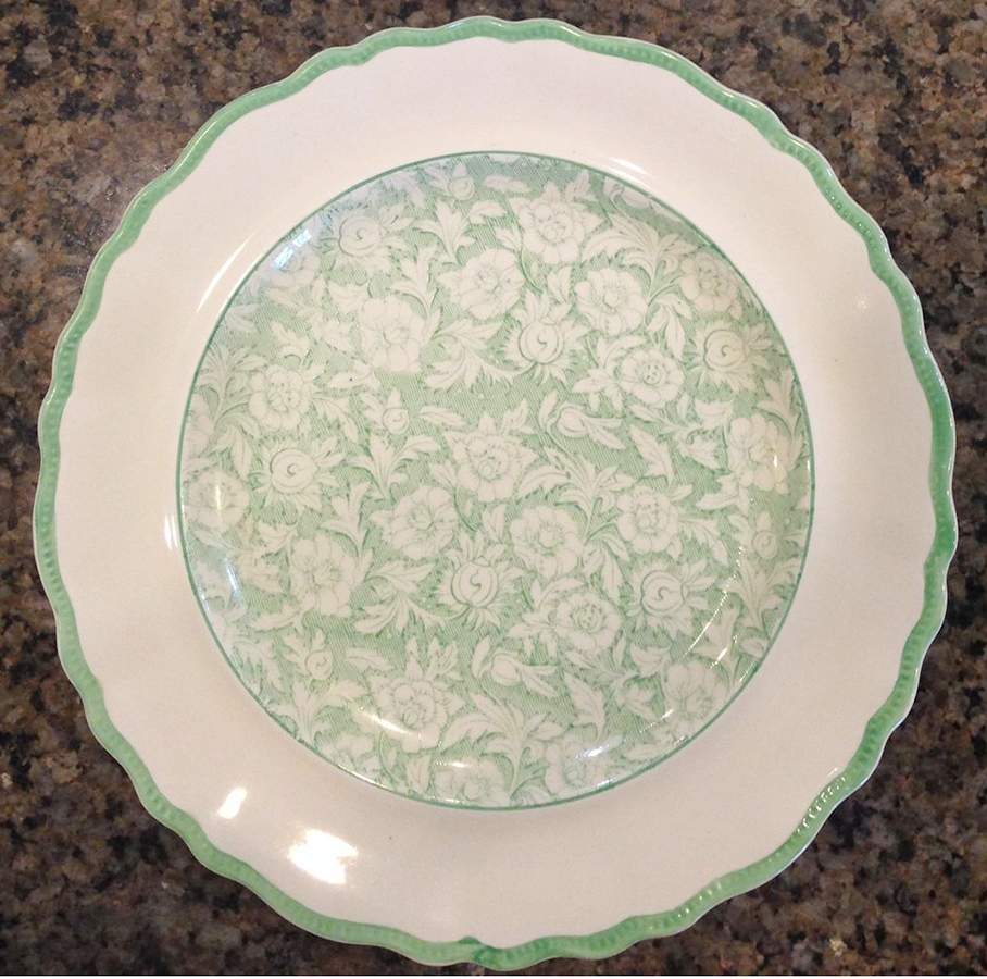 Orlando Green Luncheon Plate by Ridgway (Ridgways)-1
