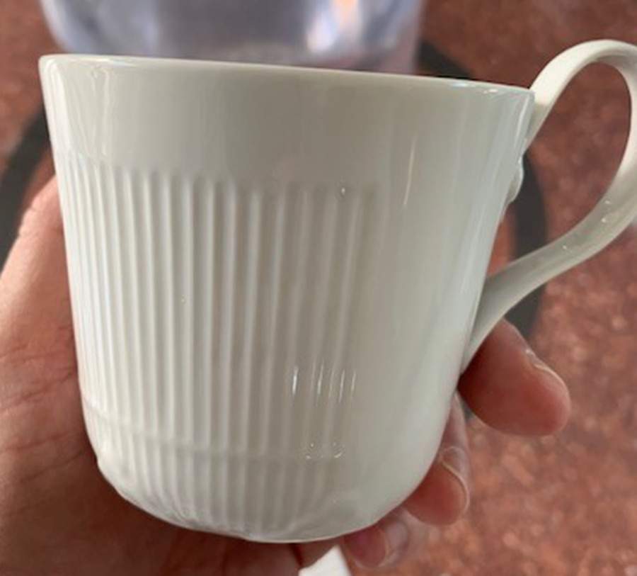Elements White Flat Cup by Royal Copenhagen-1