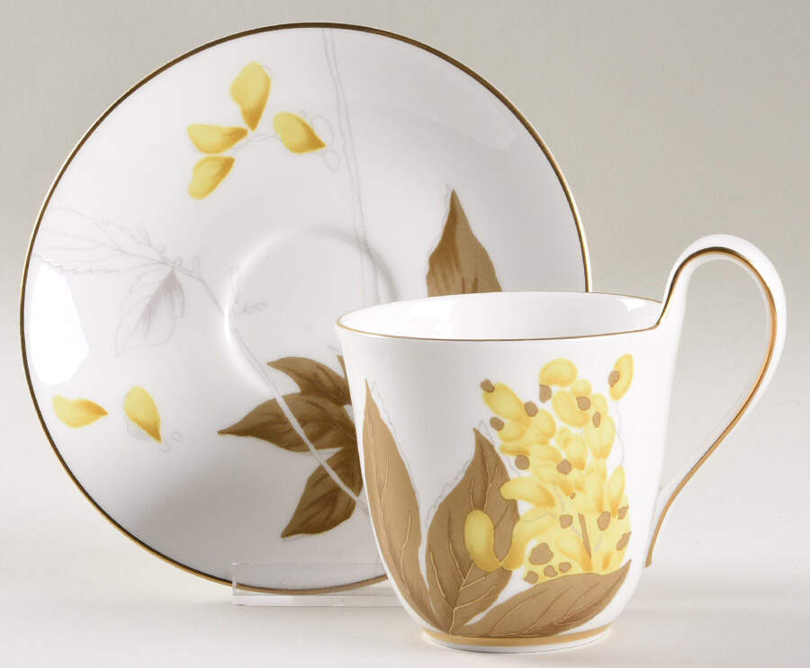 Flora Flat Cup & Saucer Set by Royal Copenhagen-1