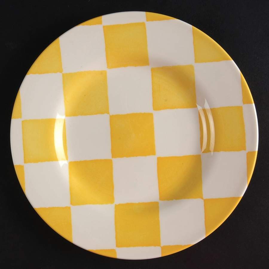 Chequers Yellow Salad Plate by Royal Stafford-1