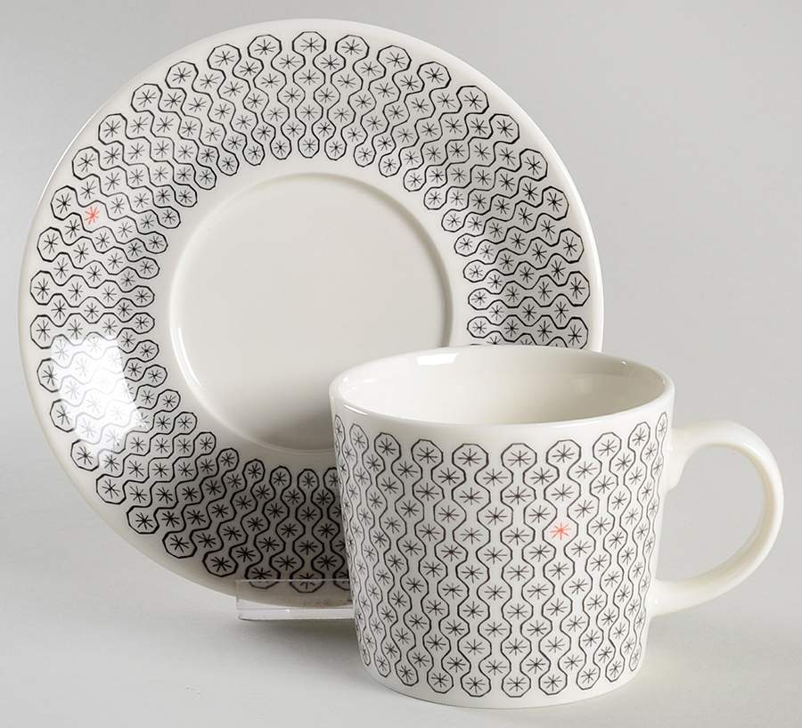 Foulard Star Flat Cup & Saucer Set by Royal Doulton-1