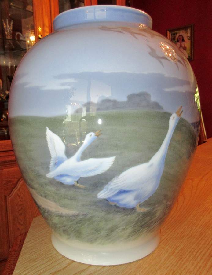 Royal Copenhagen Vase Geese Scene Vase - No Box by Royal Copenhagen-1