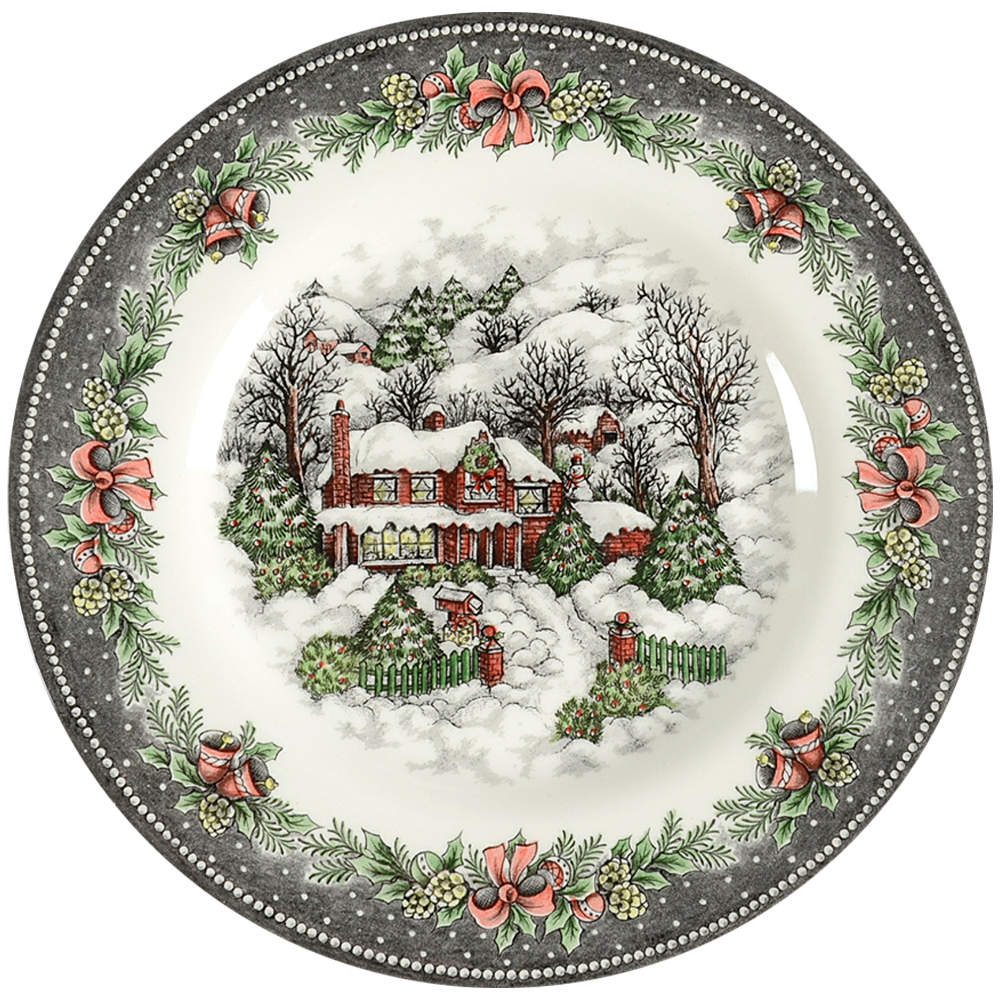 Christmas Village Salad Plate by Royal Stafford-1